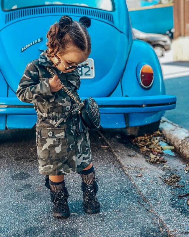 Kid Baby Girl Clothes Camouflage Top Coat Jacket Outwear Windbreaker