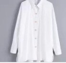Mulheres cor sólida pérola botões blusa casual camisas femininas manga longa solta blusas elegantes branco feminino topos ls4232: S