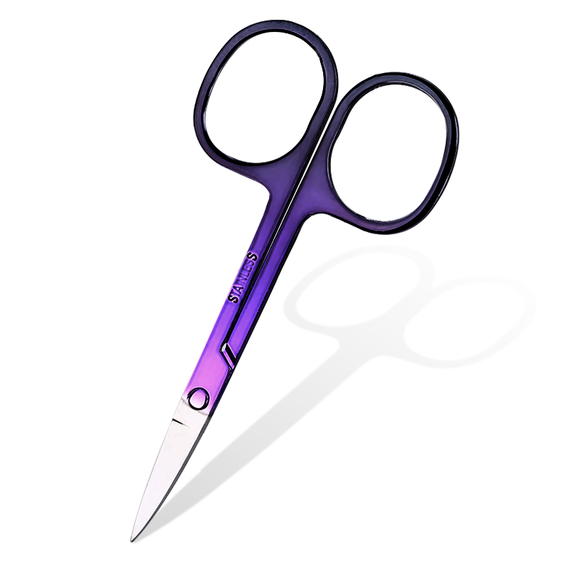 Ciseaux à sourcils en acier inoxydable, coupe-cils, pour le visage, le nez, épilateur, manucure, cuticules, beauté, outils de maquillage, 1 pièces: Rose Red
