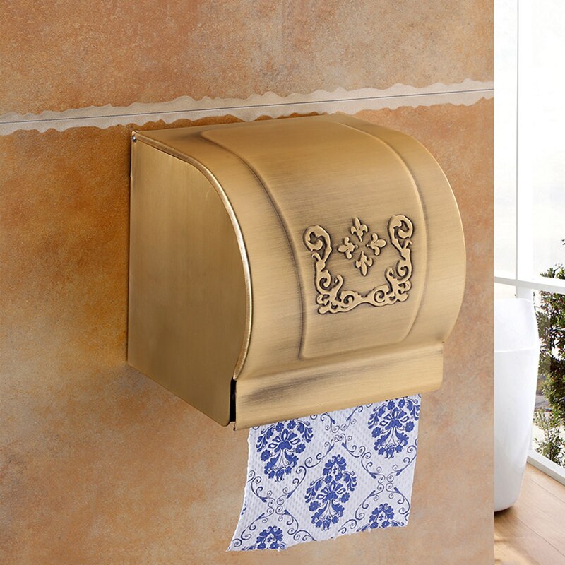 Antique Bathroom Hardware Suite Ancient Aluminum Bath towel rack Towel bar Toilet brush Tissue box Bathroom Accessories: Tissue box 1