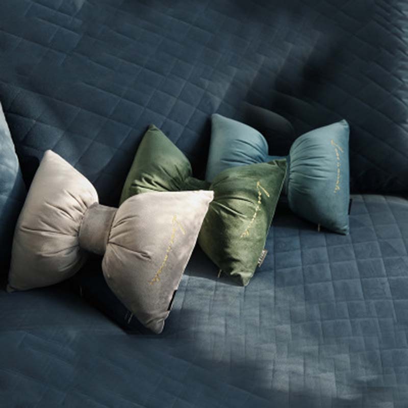 Pretty Solid Boog Kussen Met Vulling/Auto Neck Kussens Home Decor Boog Knoop Rozet Home Decoratieve Kussen Binnen Innerlijke 1 Stuk