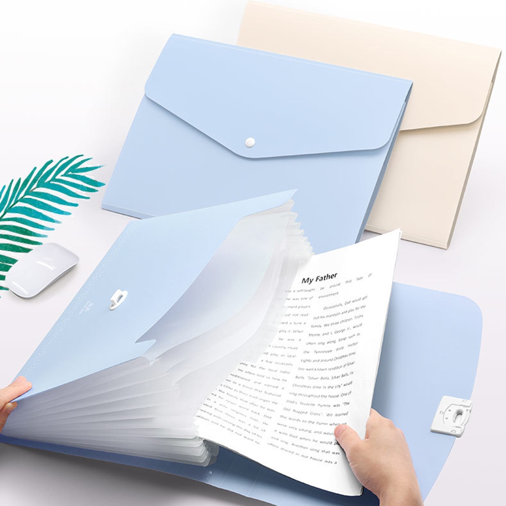 13 Grids Bestandsmap Handheld Orgel Doos Tas Waterdichte Organizer Opslag Houder Office Document A4 Papier Map Voor Zakelijke Man