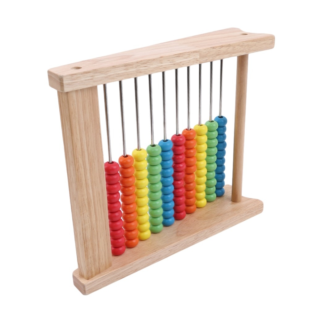 Wooden Children Beads Rainbow Abacus Arithmetic Calculation Puzzle Operation Math Toys Learning Education Puzzle Toy Style