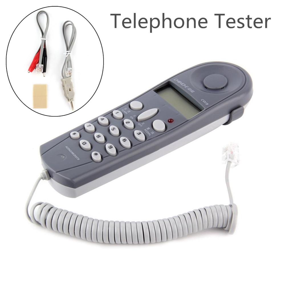 1 Set Telephone Phone Butt Test Tester Lineman Tool Network Cable Set Device C019 Check FOR Telephone Line Fault