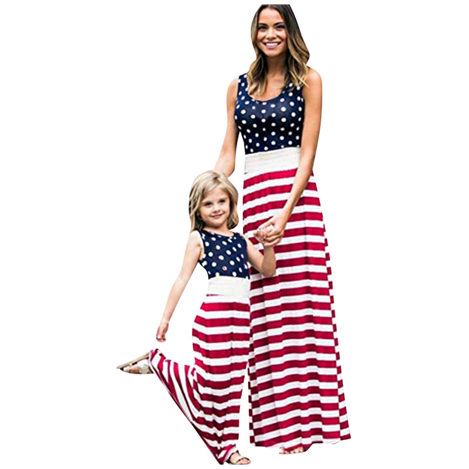 Mother and Daughter Dresses Summer Casual Floral Family Outfits Matching Dress