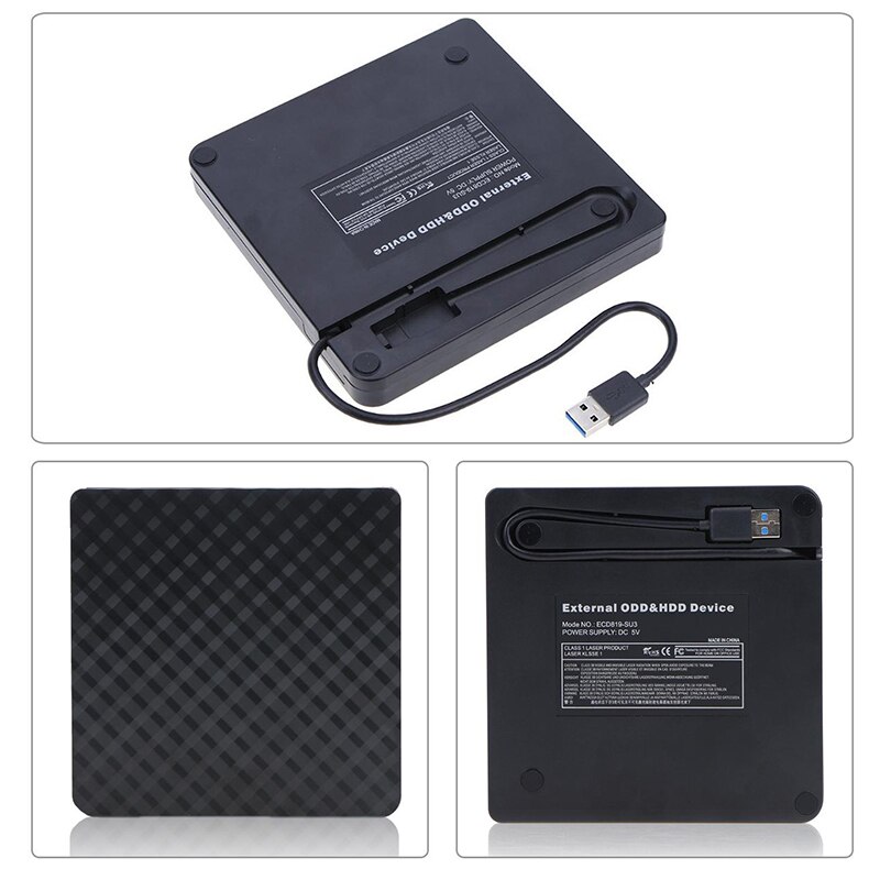 Universal USB 3.0 High Speed Ultra Thin External DVD Drive DVD Read Writer R/RW For Laptop & Desktop Computer Optical Drives