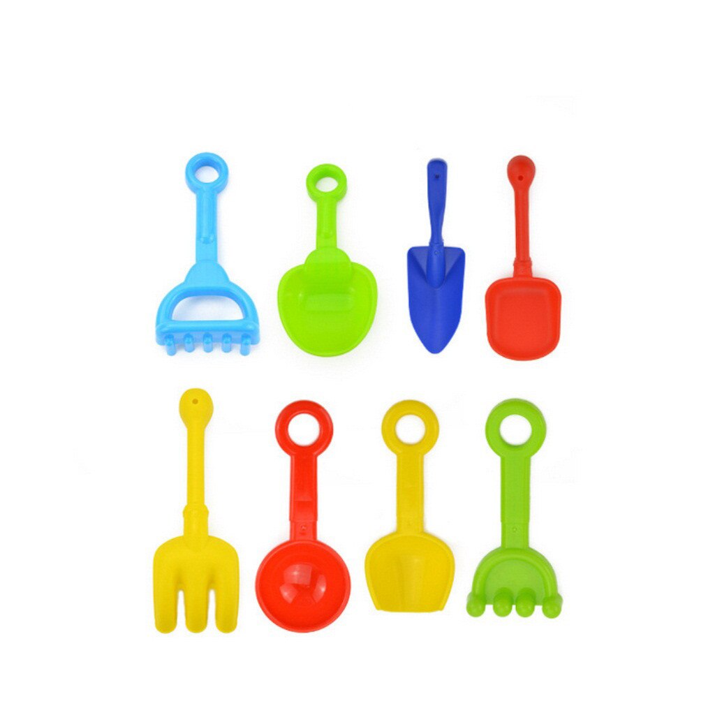 20PC Sand Sandbeach Kids Beach Toys Castle Bucket Spade Shovel Rake Water Tools Sets Random Color Plastic Beach Bucket Spade Toy