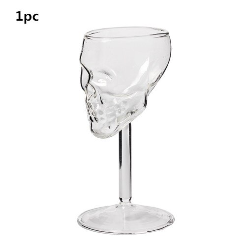 Wodkafles Skull Hoofd Flessen Creatieve Gothic Wijn Glas Cup Decanter Wijn Glazen Fles met Tap: 1pc cup