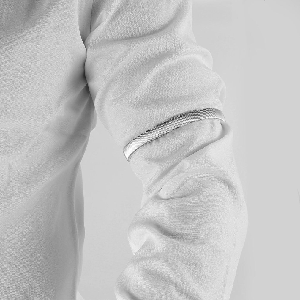 2 stk anti-slip metal skjorte ærmeholdere til mænd kvinder elastisk armbånd ærme strømpebånd elastiske armbånd tilbehør 2 farver