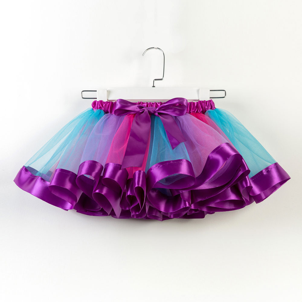 Gonna Tutu per bambina gonne per bambina Mini Pettiskirt Dance Rainbow Tulle gonna principessa per bambini abbigliamento estivo per bambini colorato