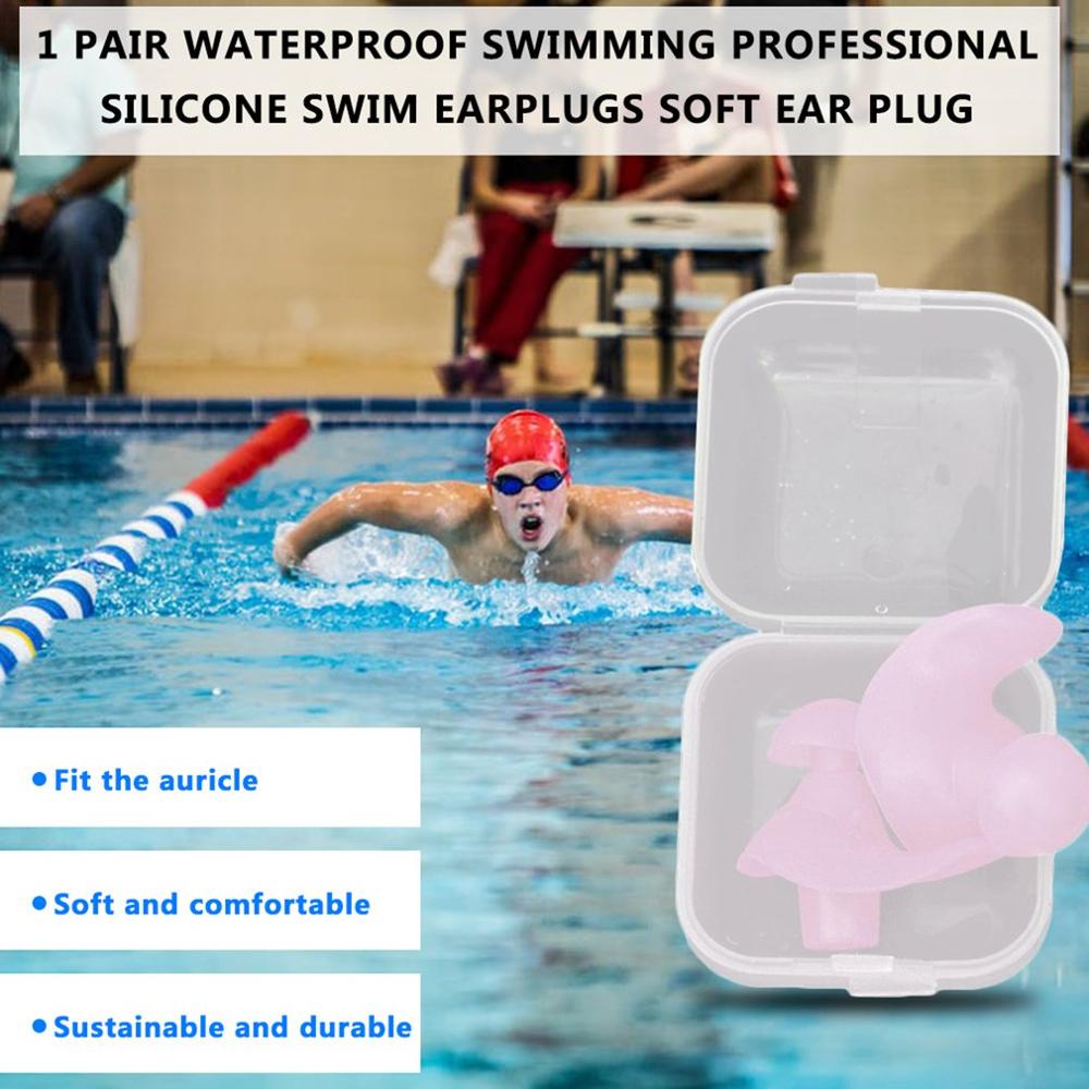 Swimmers Plug 1 Waterproof Swimming Earplugs Silicone Swim Earpl... – Grandado