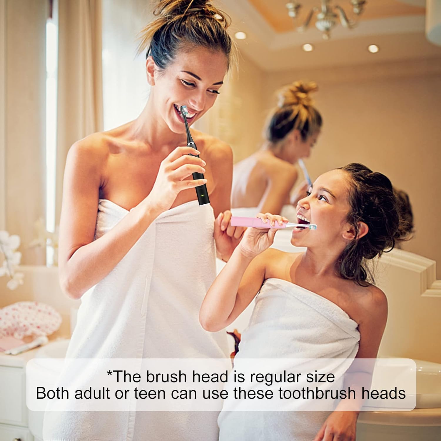 Replacement Toothbrush Heads for Aquasonic Black Series Pro Vibe Series Duo Series Pro Electric Toothbrush Refill Nylon Bristles