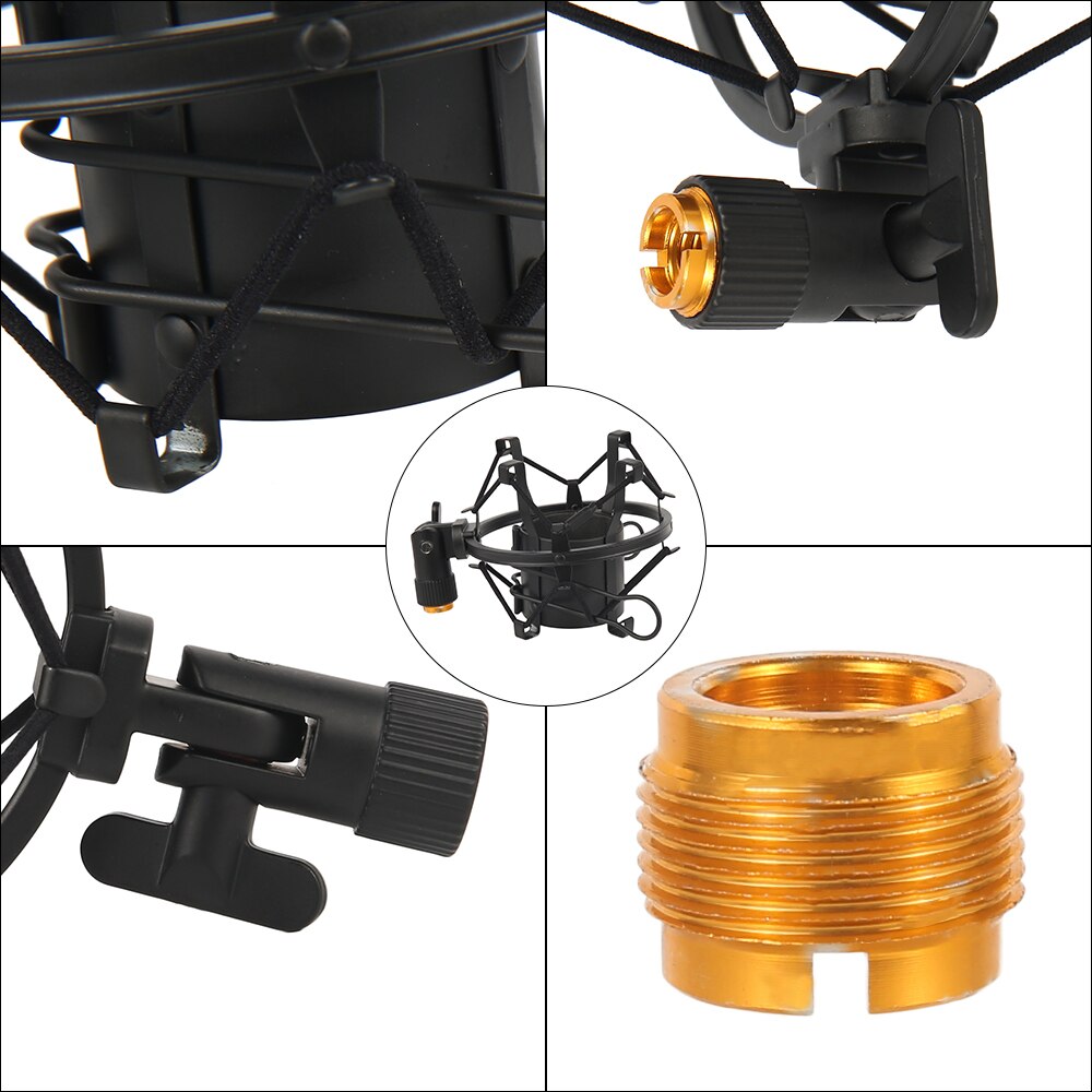 1Pc Microphone Shock Mount Adjustable Spider Microphone Shock Mount Recording Microphone Metal Bracket