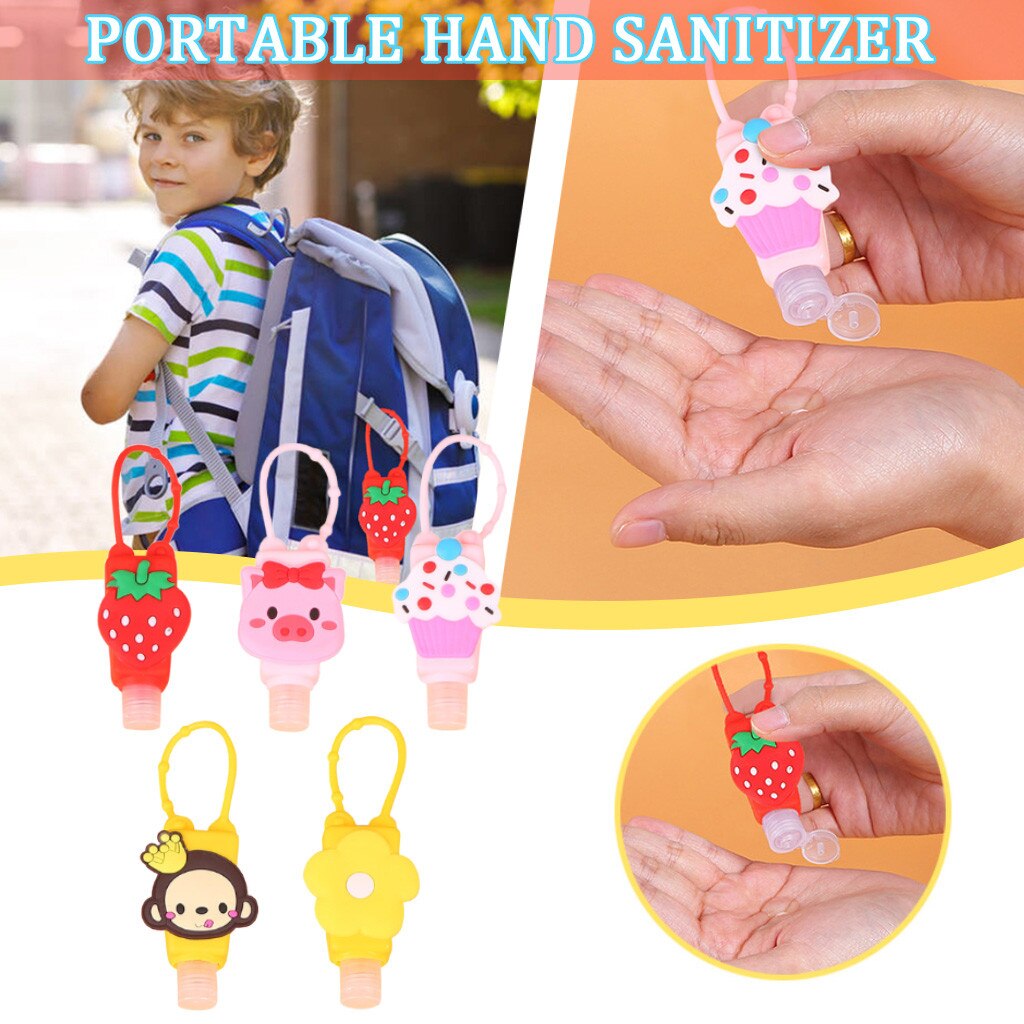 5pc mão desinfetante dispensador pulseira portátil dispensador de mão 30ml pulsera gel hidroalcoólico bonito padrão dos desenhos animados: J