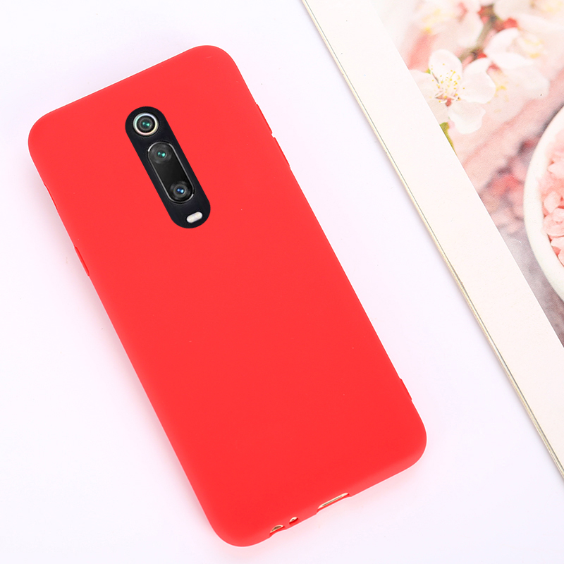 Para Xiaomi Mi 9T Pro versión Global funda de silicona suave para Xiaomi Mi9T MI 9 T Pro Redmi K20 fundas de teléfono Coque a prueba de golpes: Lona / Rojo