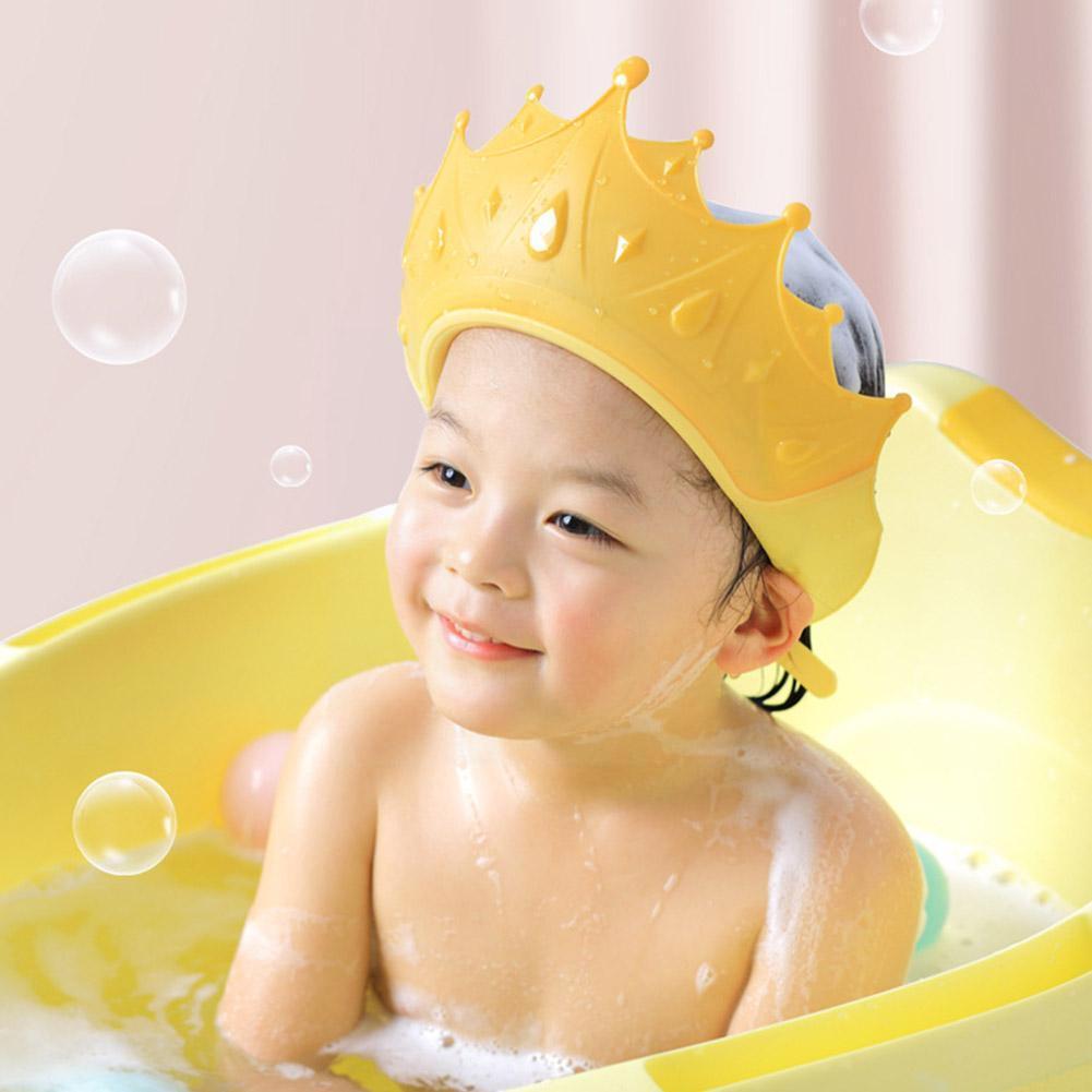 Verstelbare Kroon Baby Shower Cap Babyshampoo Cap Kids Zuigelingen Douche Bad Beschermen En Protector Waterdicht Cover Caps Chil V9H7