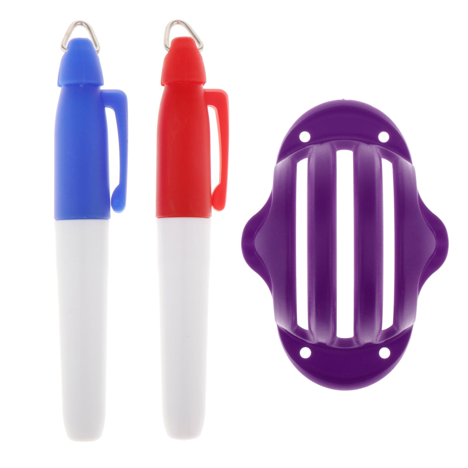 Golf Alignment Kit 3 Line Golf Ball Marker for Better Alignment and 2 Pens