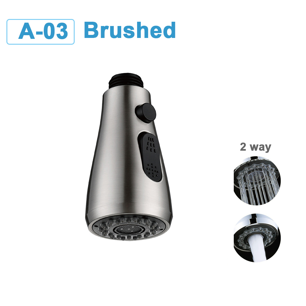 G1/2 Kitchen Faucet Head Pull Out Shower Nozzle Sprayer Bathroom Sink Tap Replacement Accessory Black Silver Golden Head Aerator: green