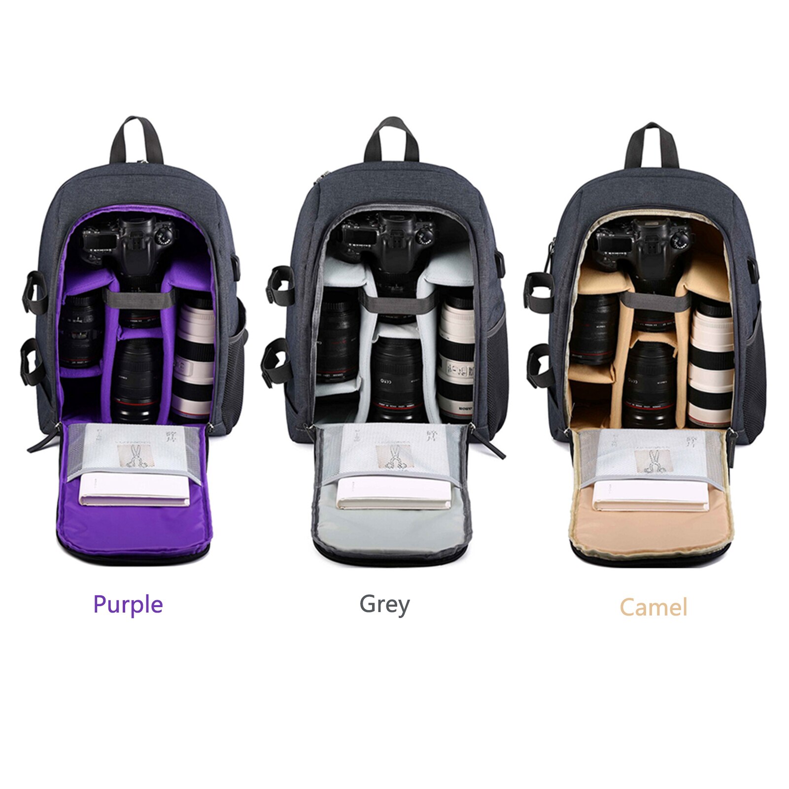 Multi-Functionele Camera Bag Photo Rugzak Knapzak Grote Capaciteit Draagbare Reizen Camera Tas Computer Tas Dslr Tas Foto Tas