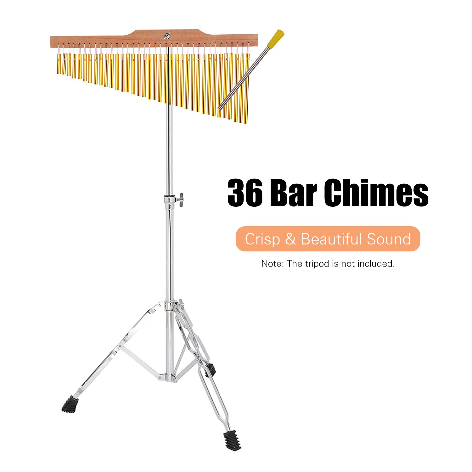 36 Bar Chimes Gold Aluminum Alloy Wooden Bar Percussion Instrument Musical instrument toys