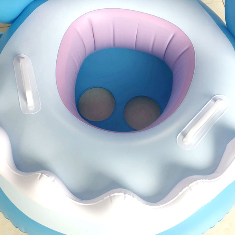 Nadmuchiwana obręcz robić pływania dla dzieci z baldachimem pływający w basenie koło siedzisko łódź letnie zabawki robić basenu dla malucha z uchwytami