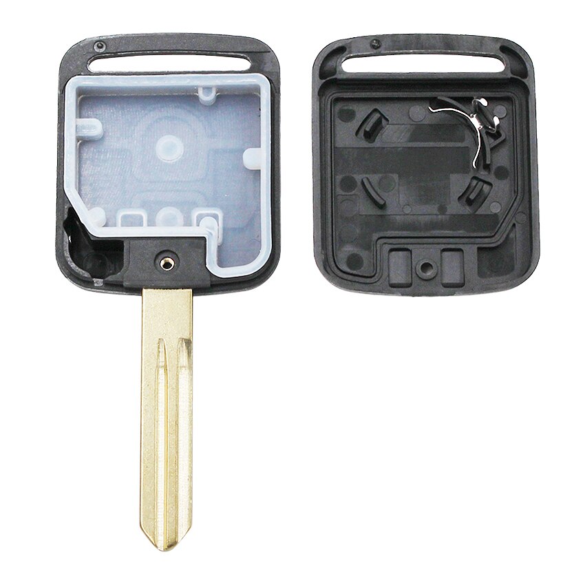 10 unids/lote 2 botones funda inteligente para llave de coche sin cortar para Nissan x-trail Micra K12 Qashqai Navara Almera Cargo Primera