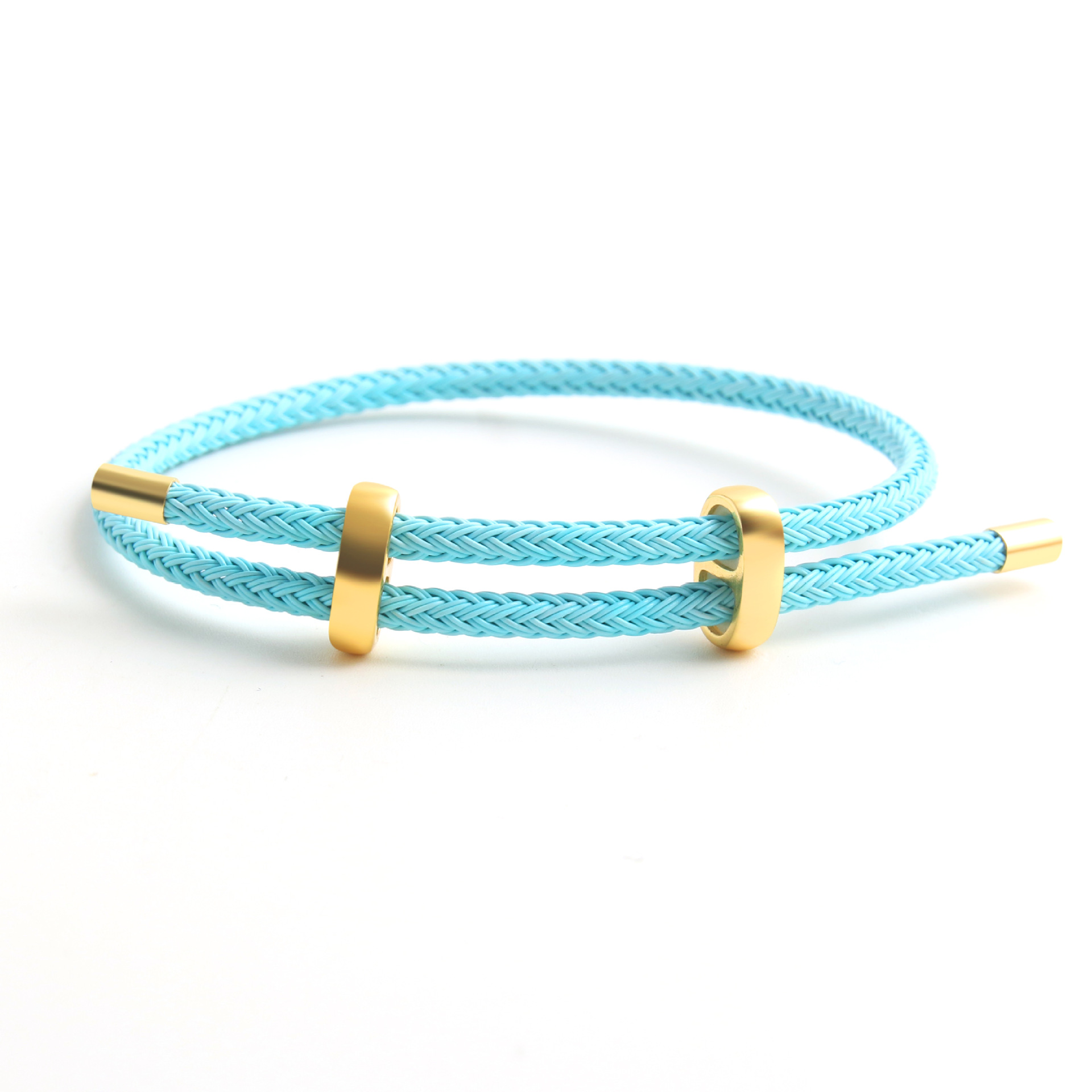 BenS fil corde Bracelet pour femmes coloré à la main bricolage hommes Bracelets réglable corde Bracelet bijoux B13: Rhodium plaqué