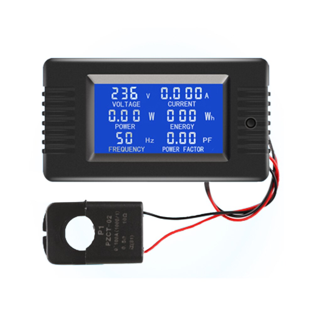 1pcs Open CT/Close CT AC Digital Display Power Monitor Meter Voltmeter Ammeter Frequency Factor Meter 100A