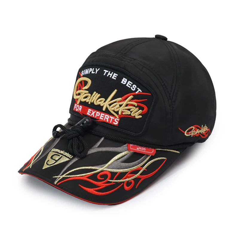 Gamakatsu waterdichte visserij-baseballpet Katoenen zonwering Vissershoeden met clip Trendy truckerhoeden voor heren