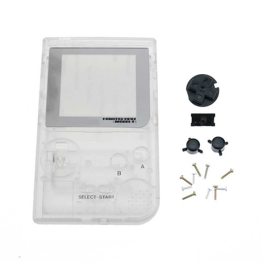 YuXi Full housing shell case cover replacement for Gameboy Pocket Game Console for GBP Clear shell Case with Buttons Kit: Clear