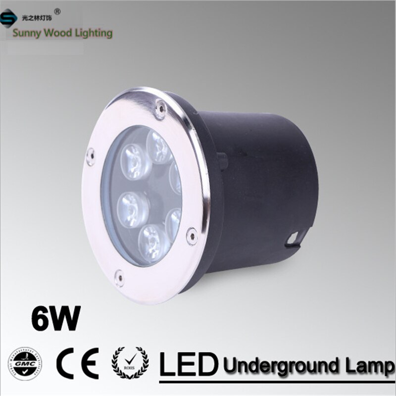 6W Led Ondergrondse Licht, 120Mm 85-265Vac Input IP67 Rvs Led Ingebouwde Lamp, outdoor Waterdichte Ingegraven Spot Light