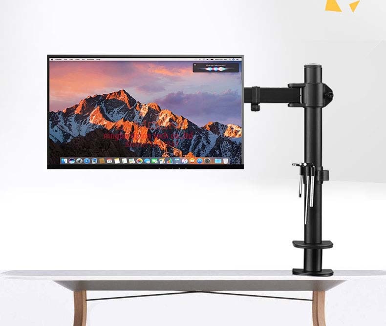 Abrazadera de ojal giratoria de movimiento completo para DL-M051, base de acero para un solo monitor, soporte de escritorio, soporte de escritorio de dos brazos