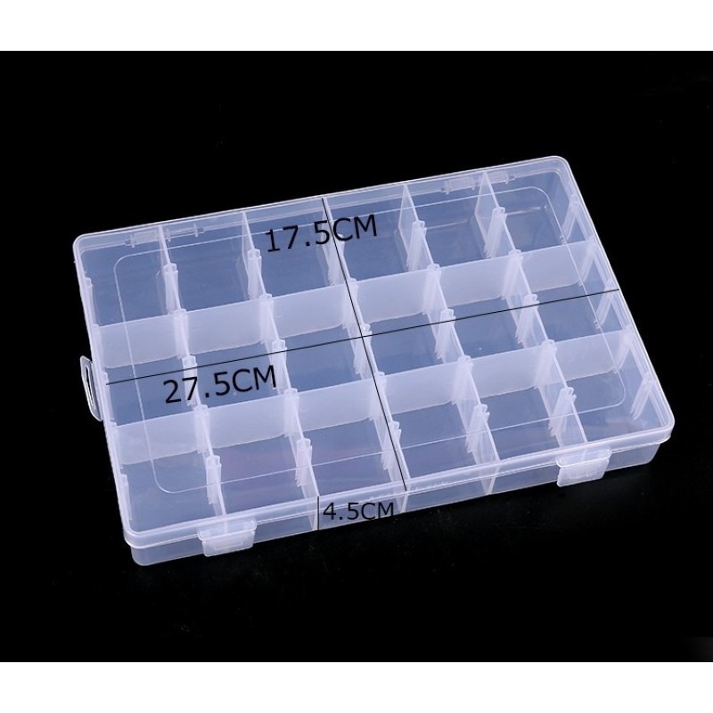 18 Grid Plastic Storage Box Case large size Home Jewellery Container Hardware Tools Kits Can Be Split Storage Box