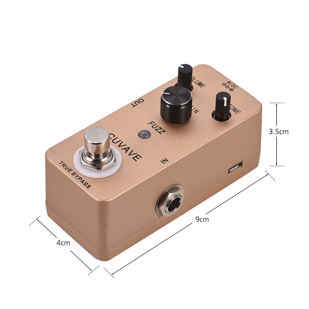 CUVAVE FUZZ Vintage Fuzz Guitar Effect Pedal Zinc Alloy Shell True Bypass Guitar Accessories