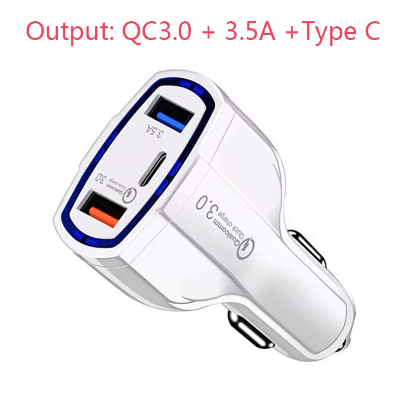 VIKEFON USB Auto Ladegerät Schnell Ladung 3,0 QC 3,0 praktisch USB Typ C Schnelle Ladung für iPhone X Samsung xiaomi Auto-Ladegerät: H