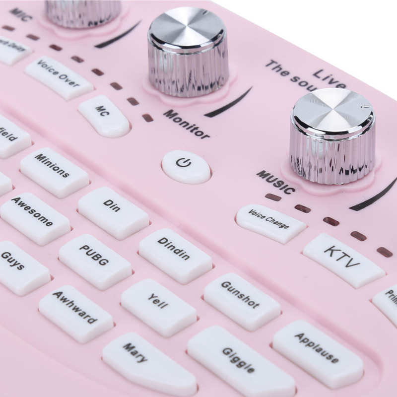 Sound Card Provide A Perfect Singing Experience Multi-effect Sound Mixer ABS Material for Anchor Broadcast Mobile Phone