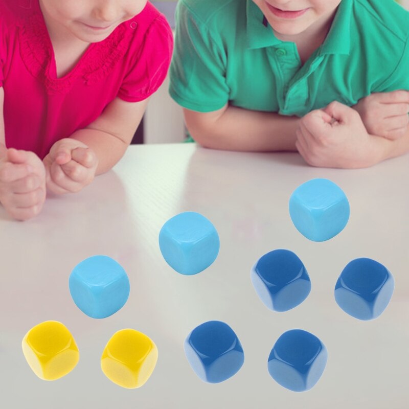 20 stücke 16mm Würfel Filetiert Ecke leer Würfel 6 Seitige DIY Engravable Lehre Würfel W0YB