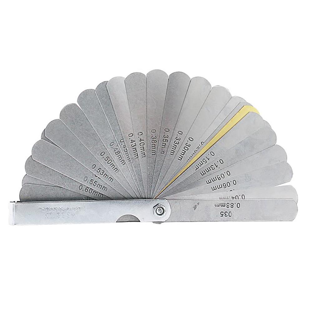 32PCS Blades Universal Thickness Gage Set Metric Guage Stainless Steel Feeler Gauges High Accuracy Gap Measuring Tool 0.04-0.88m