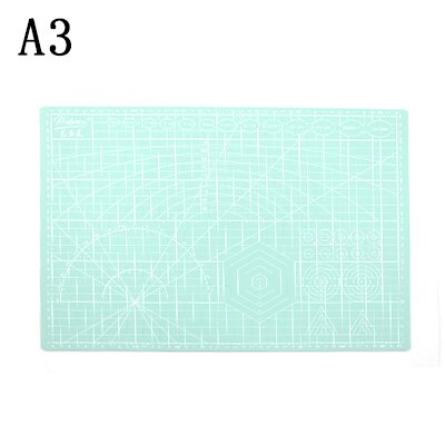 PVC A3/A4 3mm Cutting Mat Board Patchwork Flexible Multipurpose Self Healing Cutting Mats For Quilting Double-Sided Durable: A3-light-green