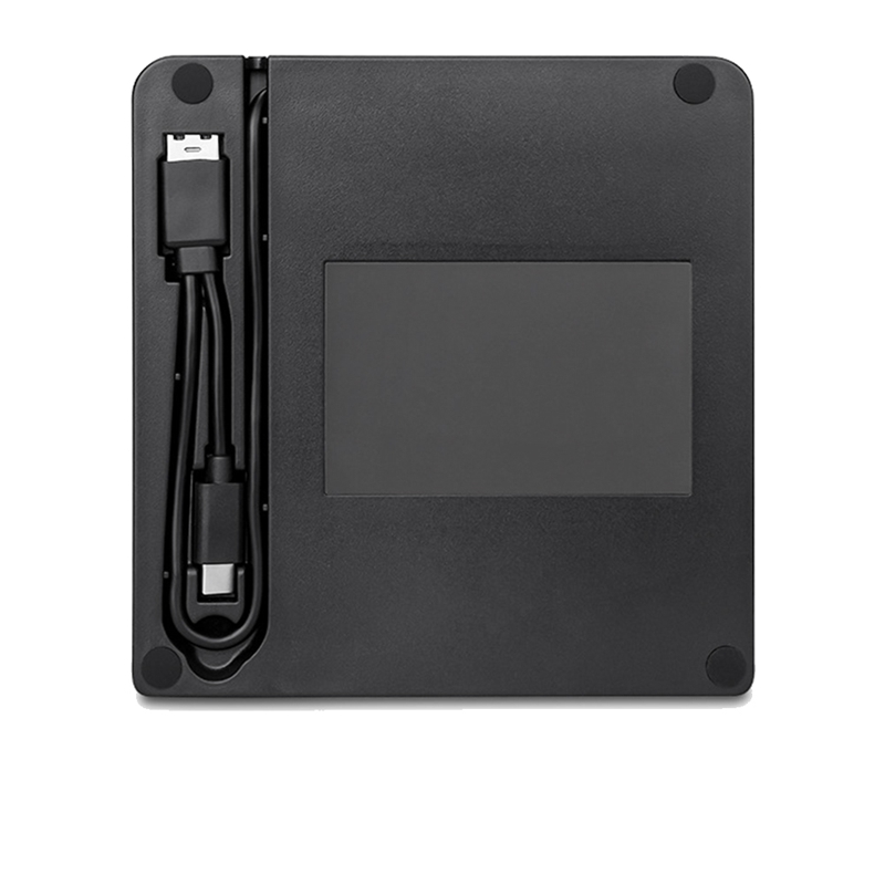 External CD DVD Drive, USB 3.0 USB-C CD RW Reader Rewriter with SD TF Card Reader &amp; USB-Stick Port for Laptop Desktop Pc