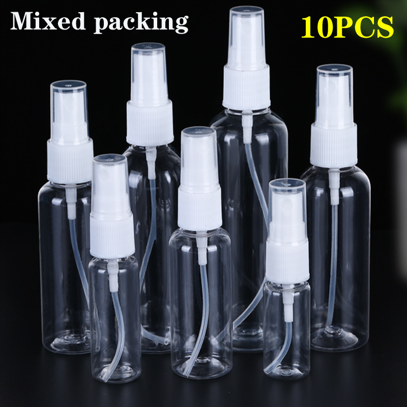 Plastic Spuitfles Kleine Alcohol Spray Fles Desinfectie Speciale Draagbare Aparte Fles Make-Up Water Spray Fles 10Pcs
