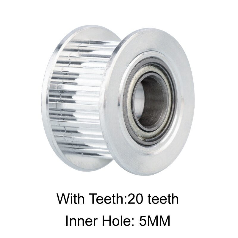 Mellow 1Set 3D Printers Parts VzBoT GT2 Idler Kit Aluminium Timing Pulley 20 Tooth Wheel Bore 5mm For 2GT Gates Timing Belt 6MM