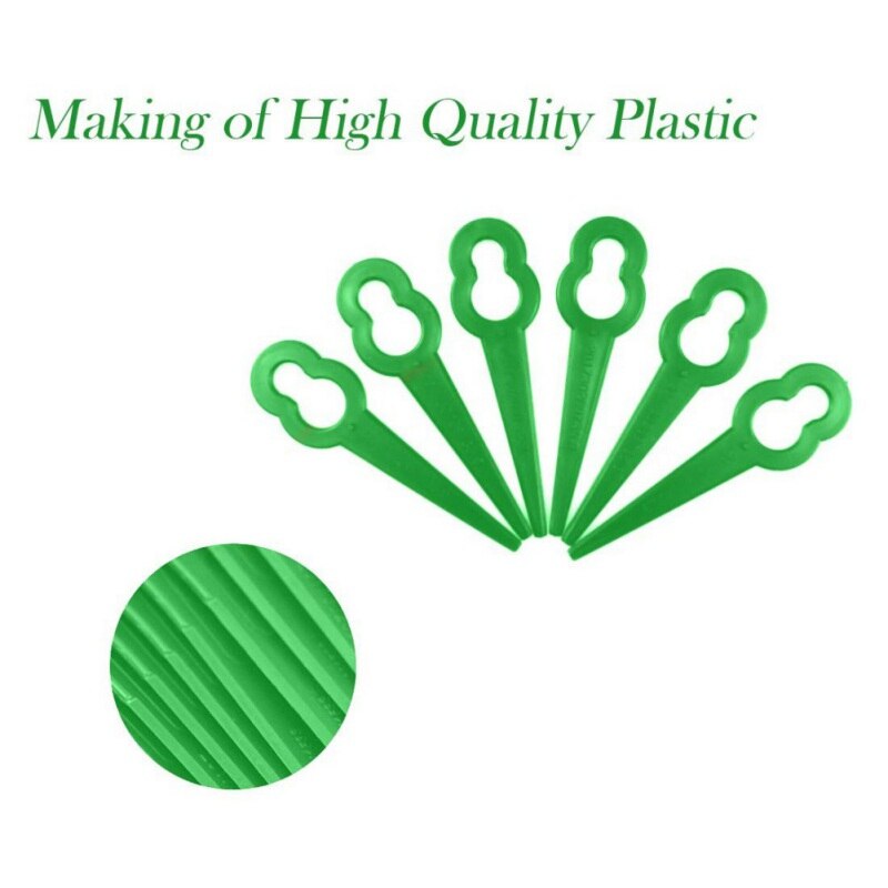 Cuchillas de plástico universales de repuesto, cortador de colgantes para Florabest, cortacésped inalámbrico, desbrozadora, accesorios para herramientas de jardín