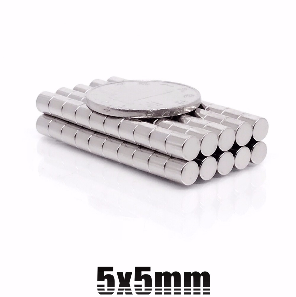 20/50/100/200pcs 5mm x 5mm Sterke Ronde Cilinder Neodymium Industriële Magneet 5*5 N35 5x5 Art Craft Verbinding 5x5