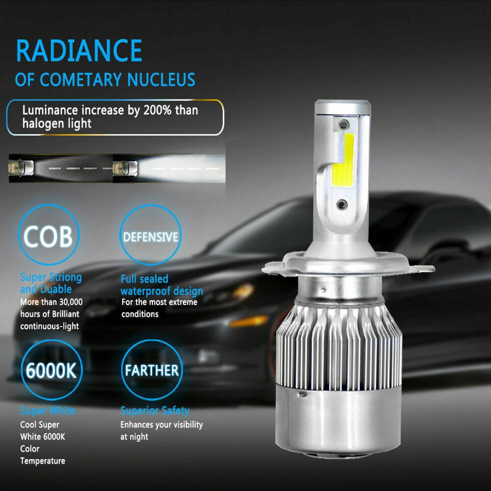 9003 H4 Bombillas de faros LED azul hielo 11000LM para Toyota Tacoma 2000 de 9003 H4 Bombillas de faros LED azul hielo