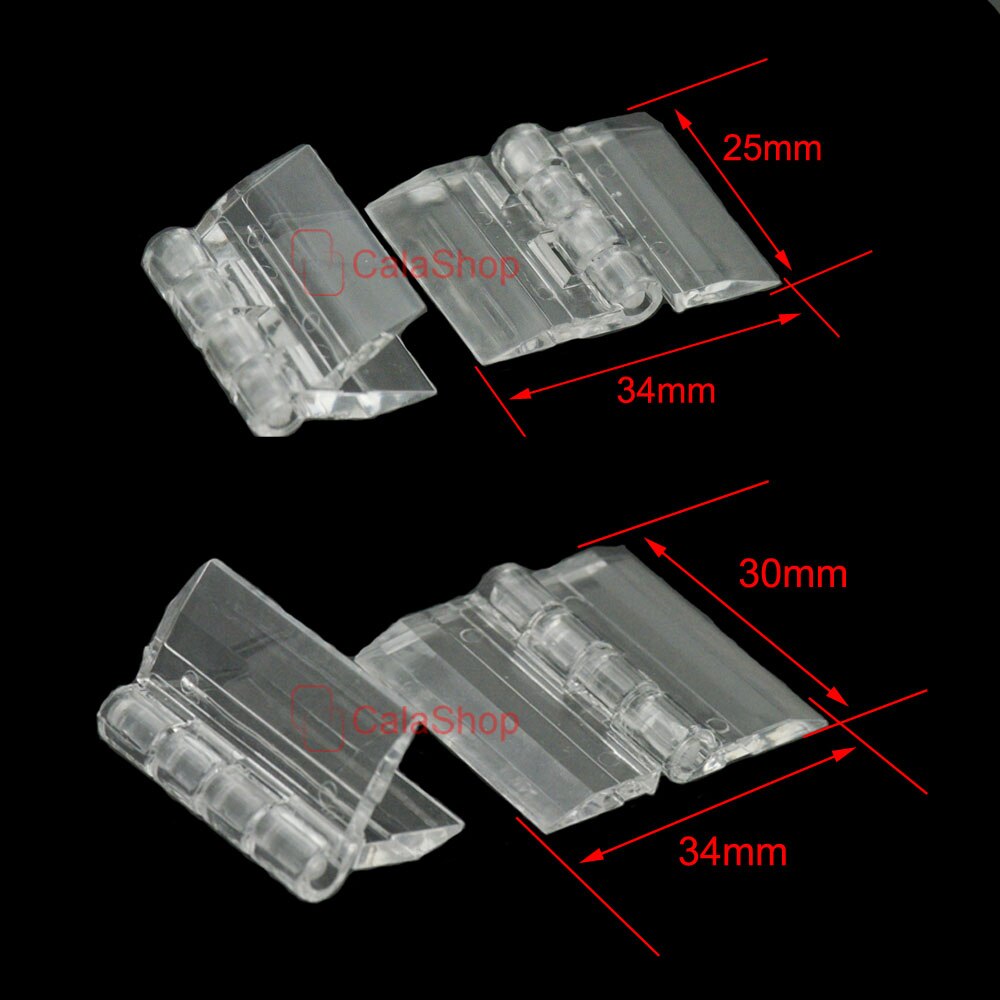 5 st / mycket akrylplast fällbara gångjärn plexiglas skåp gångjärn hemdörrar fönster möbler transparent