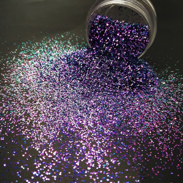 Kamæleon pigment flager magisk harpiks farve farve forskydning krom pigment galakse decoden smykker gør farvning uv harpiks: Grå