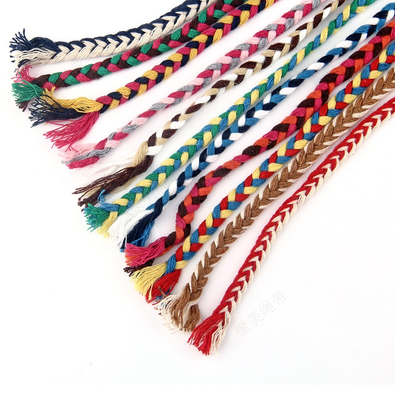 7mm Three-strand Thick Twisted Cotton Cord Clothes Bag Decorative Braid Rope For DIY Craft Handmade Accessories Home Decoration