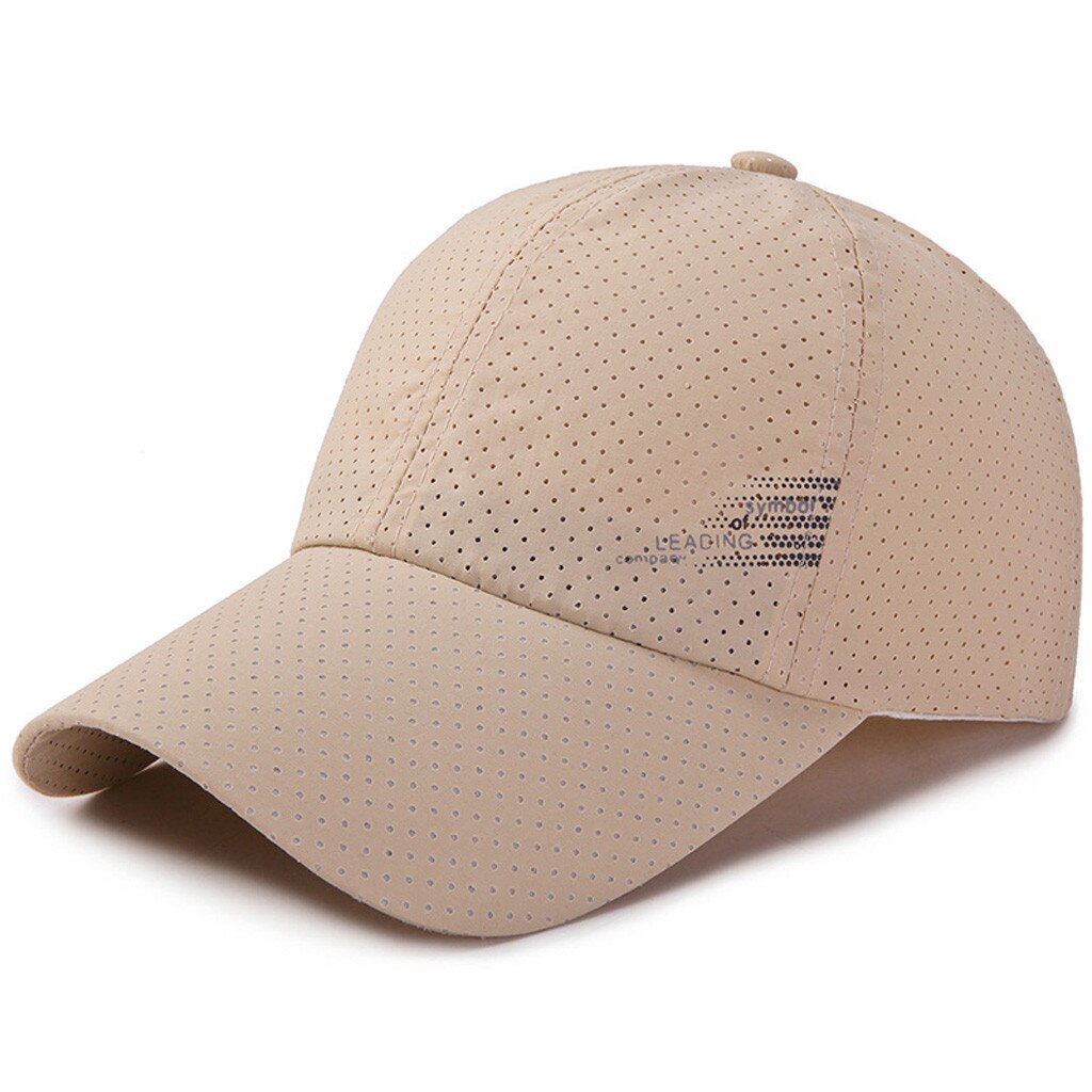 Summer Outdoor Suitable Mesh Patchwork Baseball Cap Unisex Soft And Comfortable Sun Hat Baseball Caps Шапка#l: Khaki