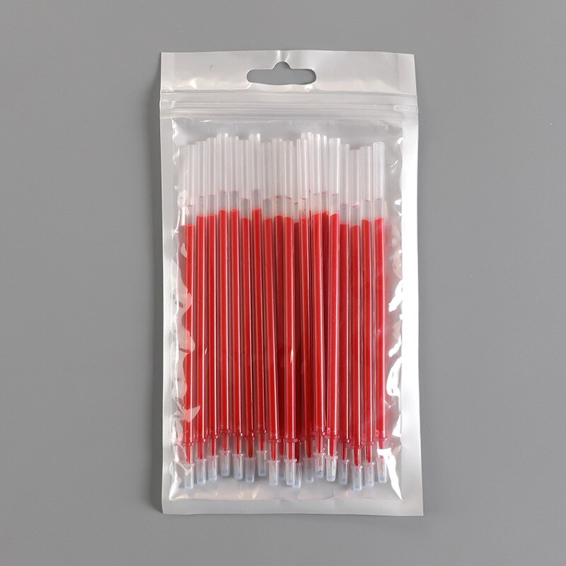 (20 stycken / lot) bläckpenna refill 0.38mm nål penna refill: Röd